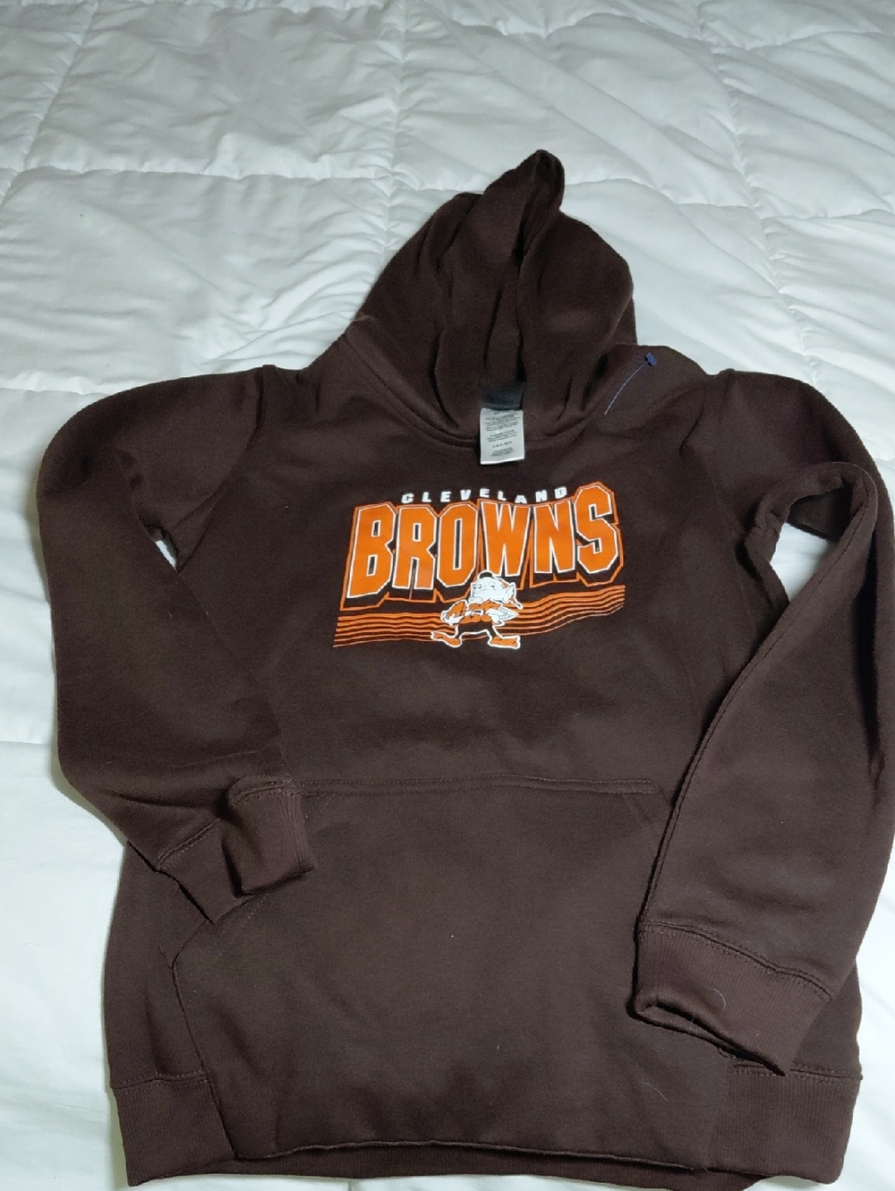 Cleveland Browns Brown Hooded Sweatshirt with Retro Logo